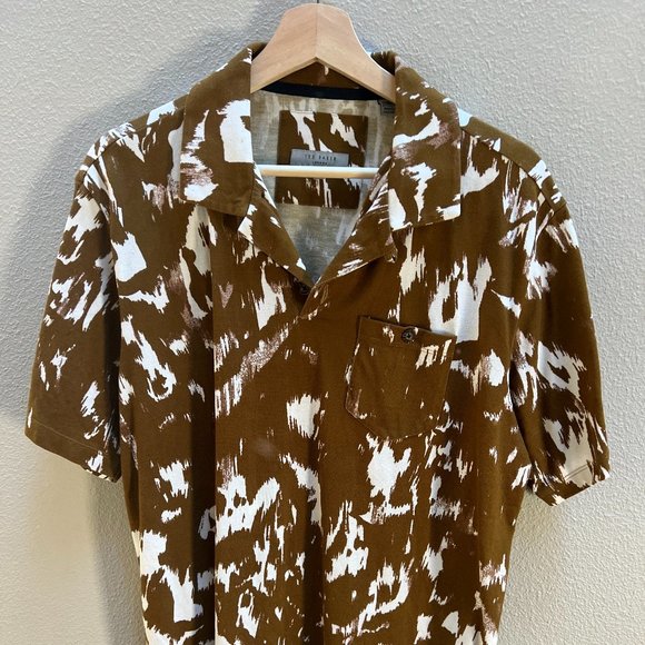 Ted Baker Other - Ted Baker Brown Pattern polo shirt